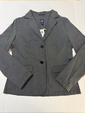 GAP Black and White Pinstripe Women's Blazer NWT original $68 (158)